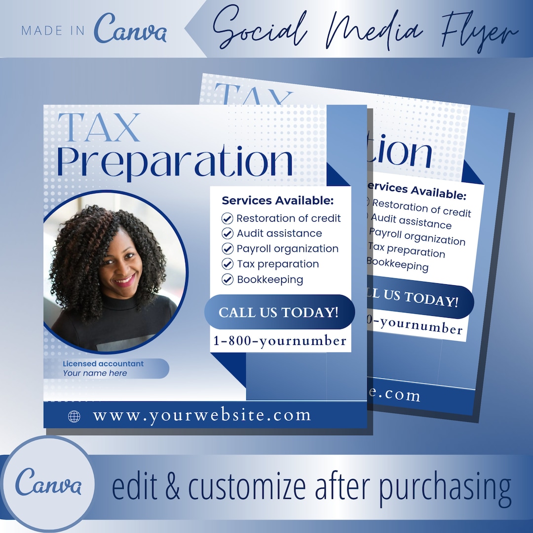 Tax Preparer Services Flyer Template Certified Public Accountant Flyers
