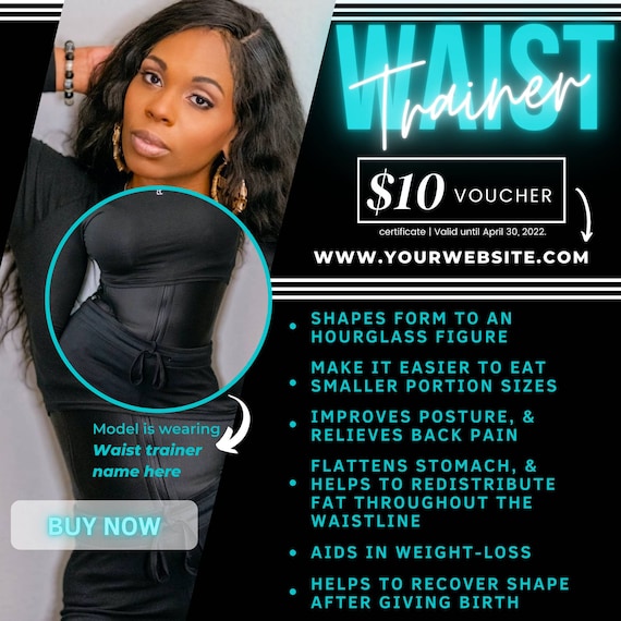 Waist Trainer Flyer Template Instagram Editable Waist Training