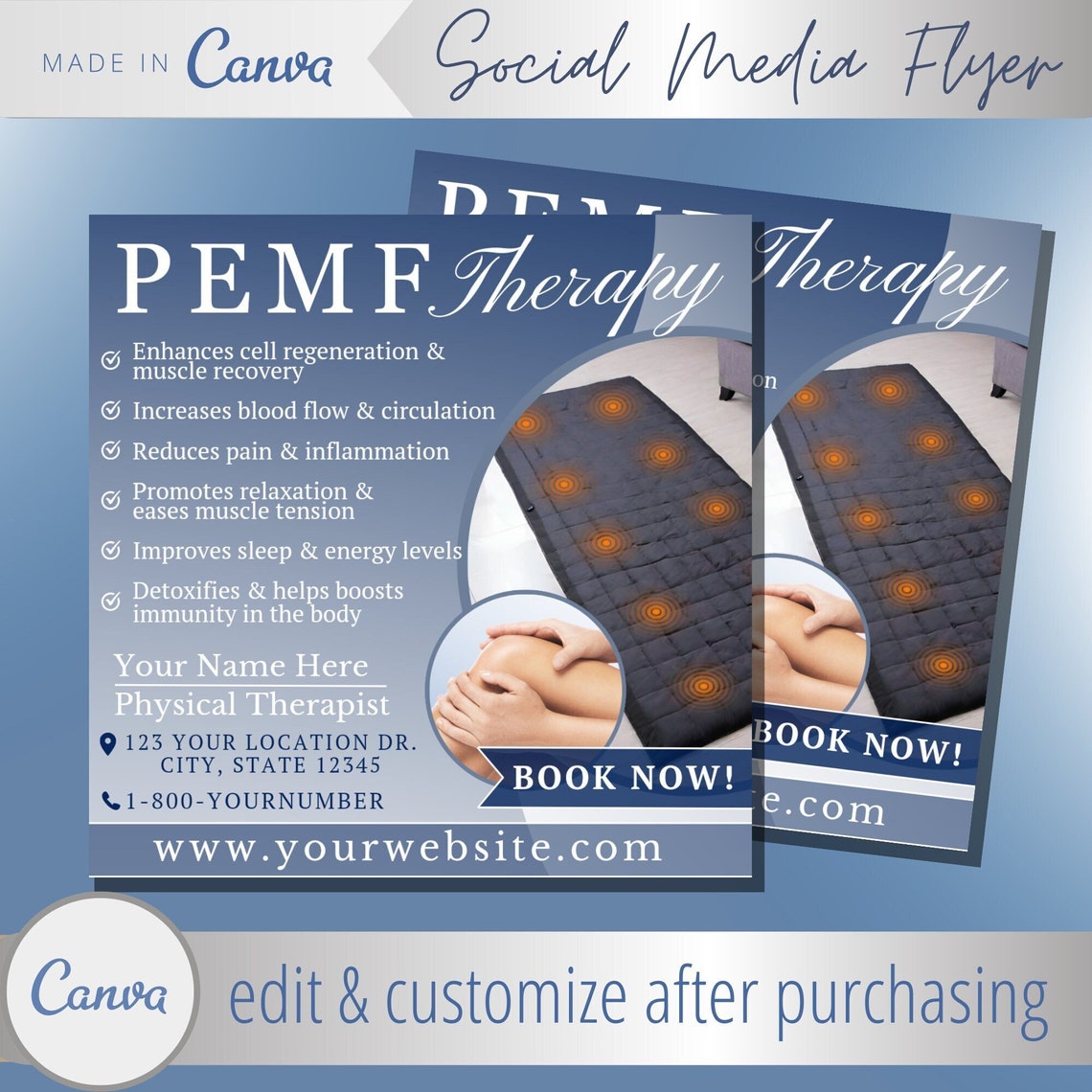 Mat Program Flyer PEMF Mat Therapy Flyer Template - Editable Templates - Pulsed ...