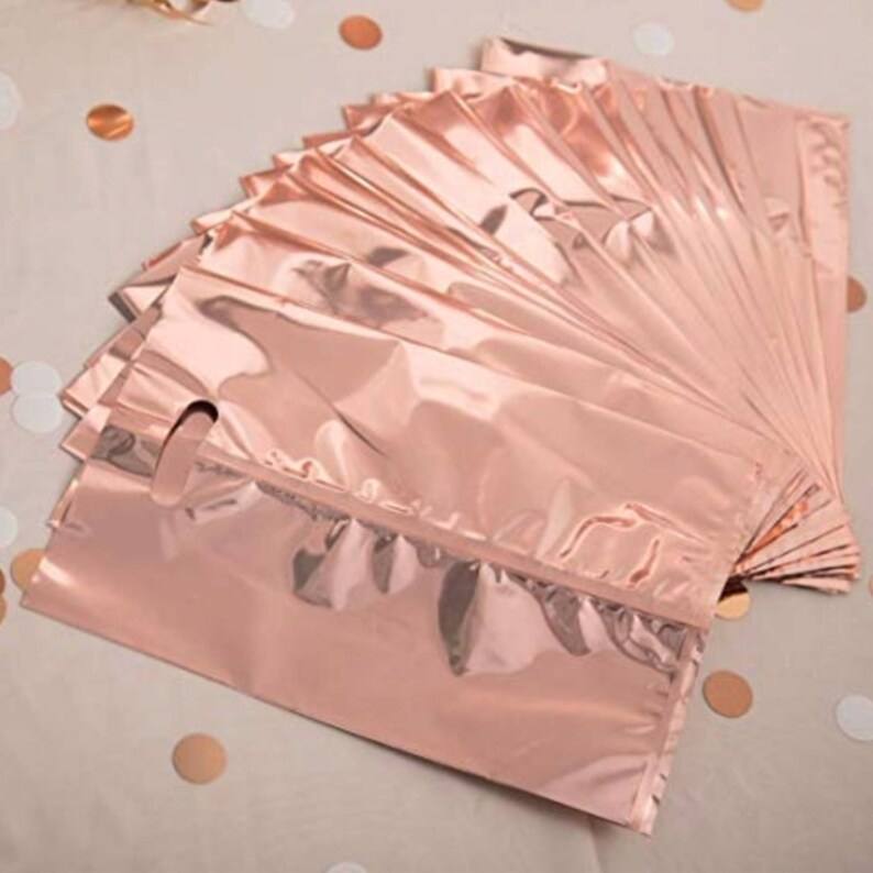 60pcs Metallic Rose Gold Gift Bags 6 5x9.5 Shiny Etsy