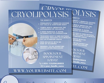 Cryolipolysis Flyer Template - Fat Freezing Flyers Templates - Cold Sculpting Cryolipolyse Nonsurgical Eflyer - Fat Freeze Procedure E Flyer