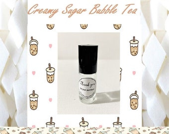 Creamy Sugar Bubble Tea Perfume Oil Roll On, Sweet Scented Smell