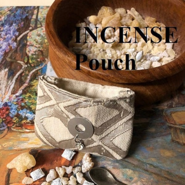 INCENSE Pouch for Resin Pieces and Incense Cones 2X3 in