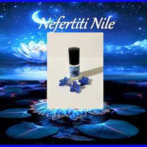 NEFERTITI NILE Lotus Water handmade Egyptian Goddess scented Perfume Oil Roll On for women