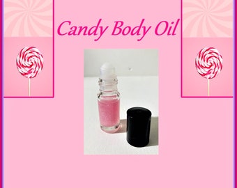 CANDY Scented Body Oil Roll On for Women Teens, 5ml