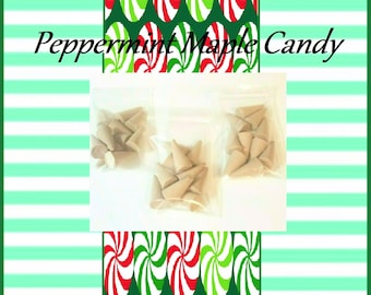 Winter ~Peppermint Maple Candy~ Hand Dipped Incense Cones, 10pc large jumbo Cones Holiday Winter Christmas Aroma
