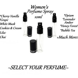 Variety of Perfumes to choose from! Custom Personalized and Create your Own Smell Option! Handmade High Quality Perfumes for Women
