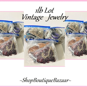 Vintage 1lb Lot of Mixed Jewelry Very Good Assorted Pieces!
