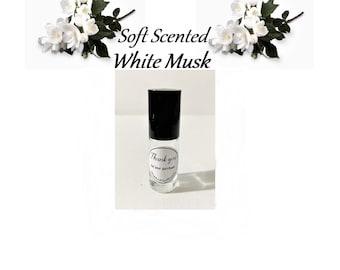Soft Powdery ~White Musk~ Handmade Perfume Oil Roll On for Women