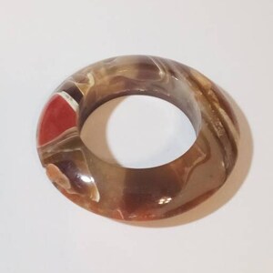 Vintage Thick Heavy Caramel Lucite Bangle. Amazing piece!!!
