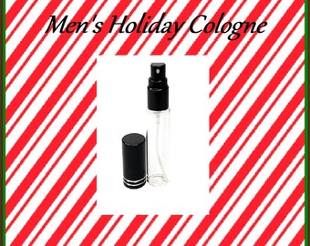 Men's HOLIDAY Cologne Spray Juniper, Peppermint Swirl, Cedar, Citrus Christmas Winter Cologne