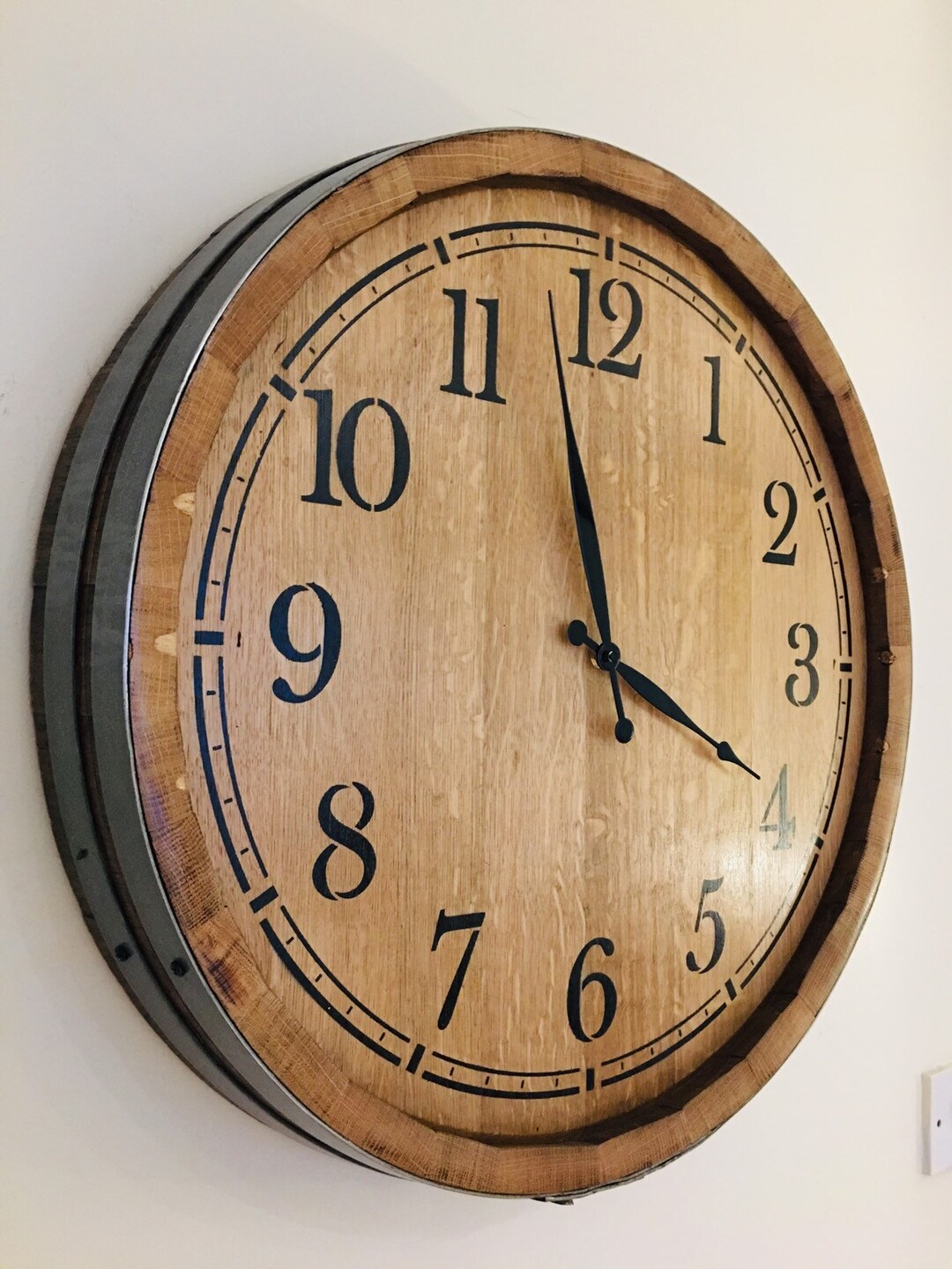Wine Barrel Clock Etsy