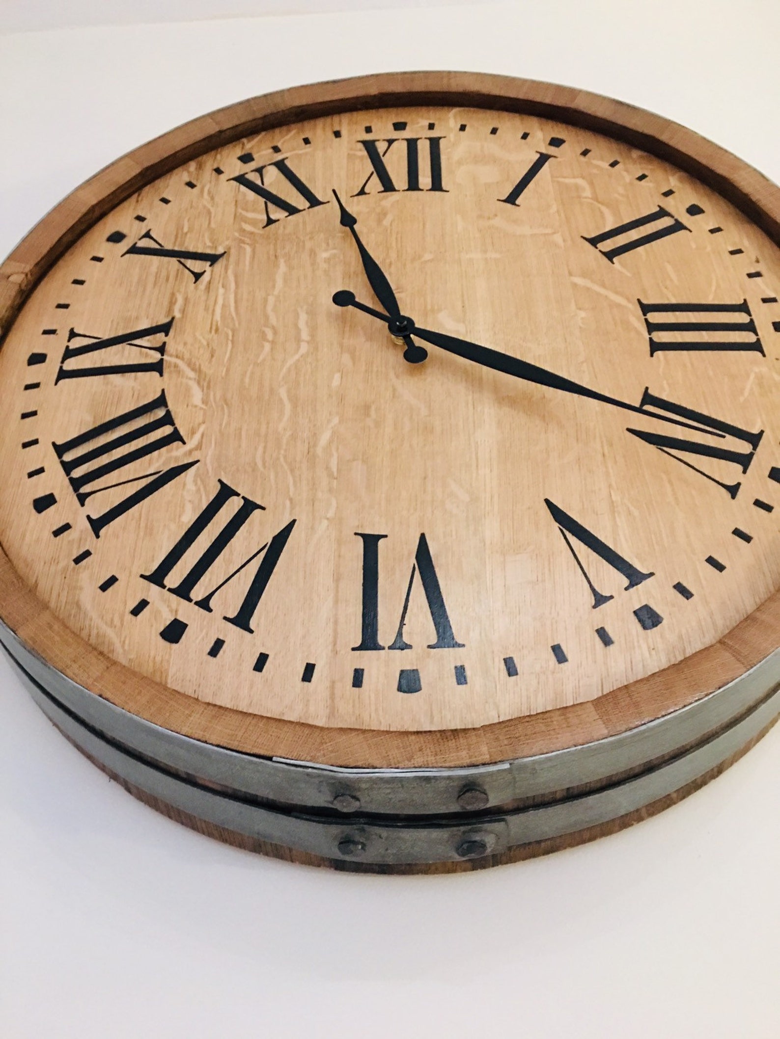 Wine Barrel Clock Etsy