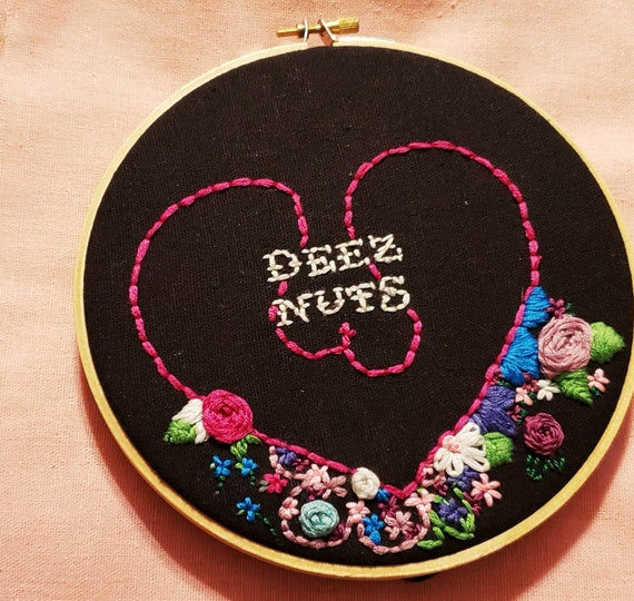 Deez Nuts Embroidery Etsy Deez Nuts Embroidery Etsy