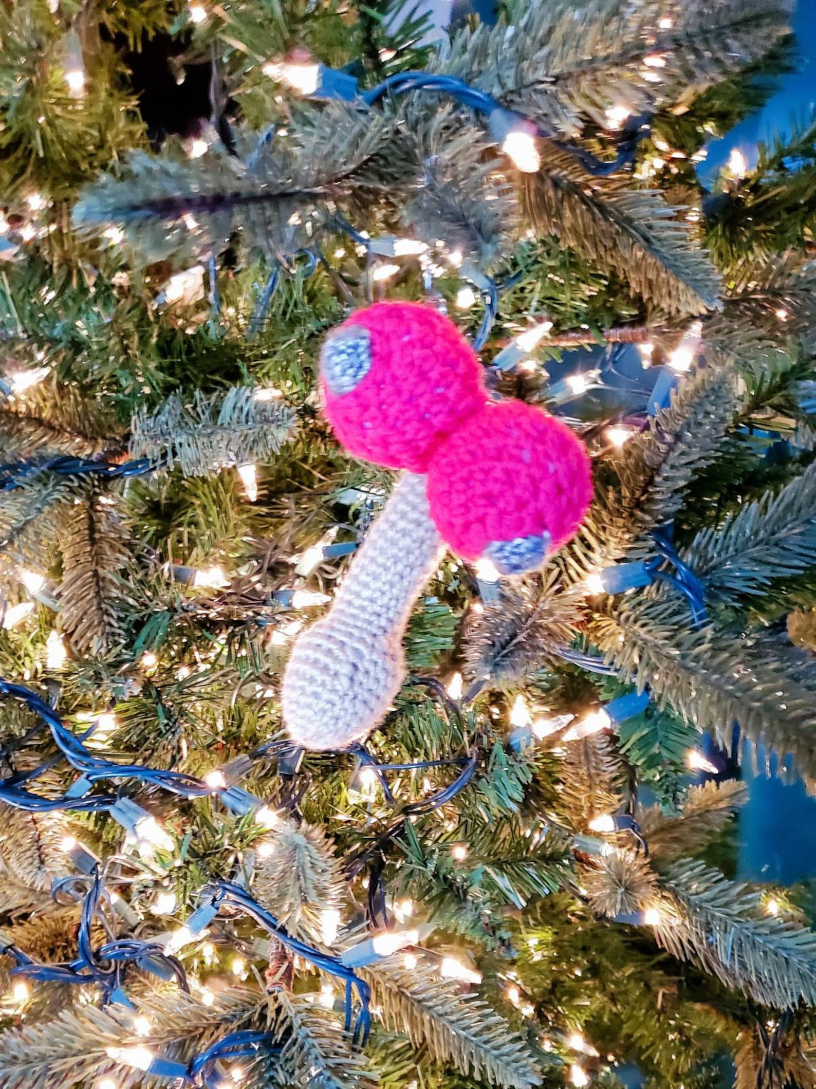 Christmas Dick With Ornamental Balls Multiple Sizes Ornament. Etsy