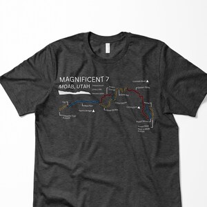 Magnificent 7 Mountainbike Karte Shirt, Mountainbike Karte, lustiges Shirt, lustiges Shirt, lustiges Geschenk für Mountainbiker, einzigartige Biker Karte