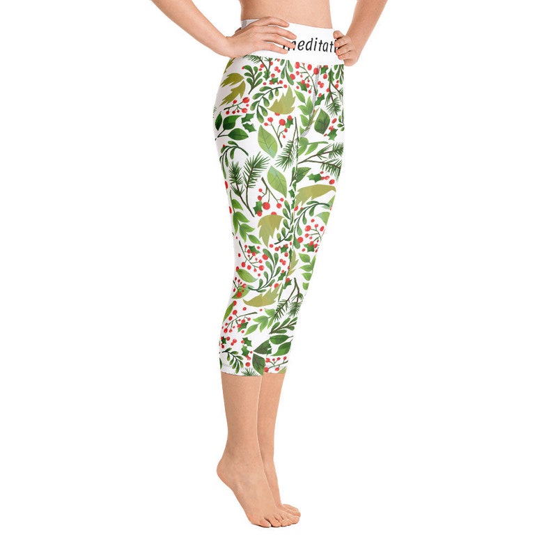 Floral Yoga Capri Leggings for Casual Gym Yoga or Meditation wear