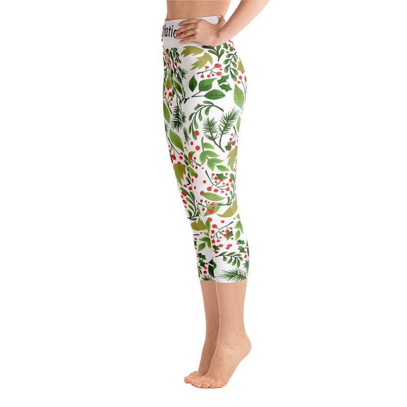 Floral Yoga Capri Leggings for Casual Gym Yoga or Meditation wear