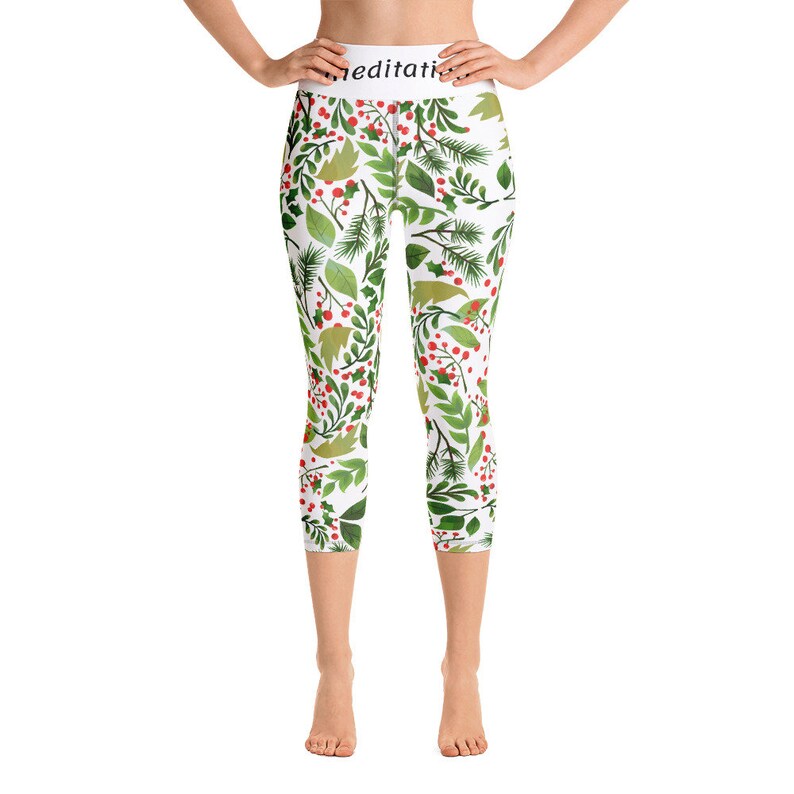 Floral Yoga Capri Leggings for Casual Gym Yoga or Meditation wear