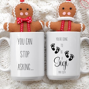 Pregnancy Announcement Grandparent Mug SET Baby Announcement Grandma Grandpa Mug Set,New Grandma Gift,New Grandpa gift,Baby Announcement