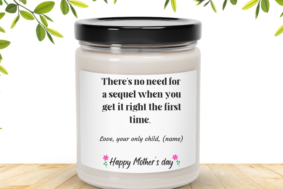 Mother's Day Gift Candle for Mom Candle From Only Child Etsy