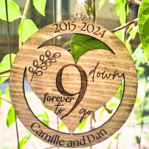 Cadeau du 9e anniversaire, souvenir du 9e anniversaire, cadeau personnalisé, cadeau de couple pour un anniversaire de mariage ou Noël, 9 ans ensemble,