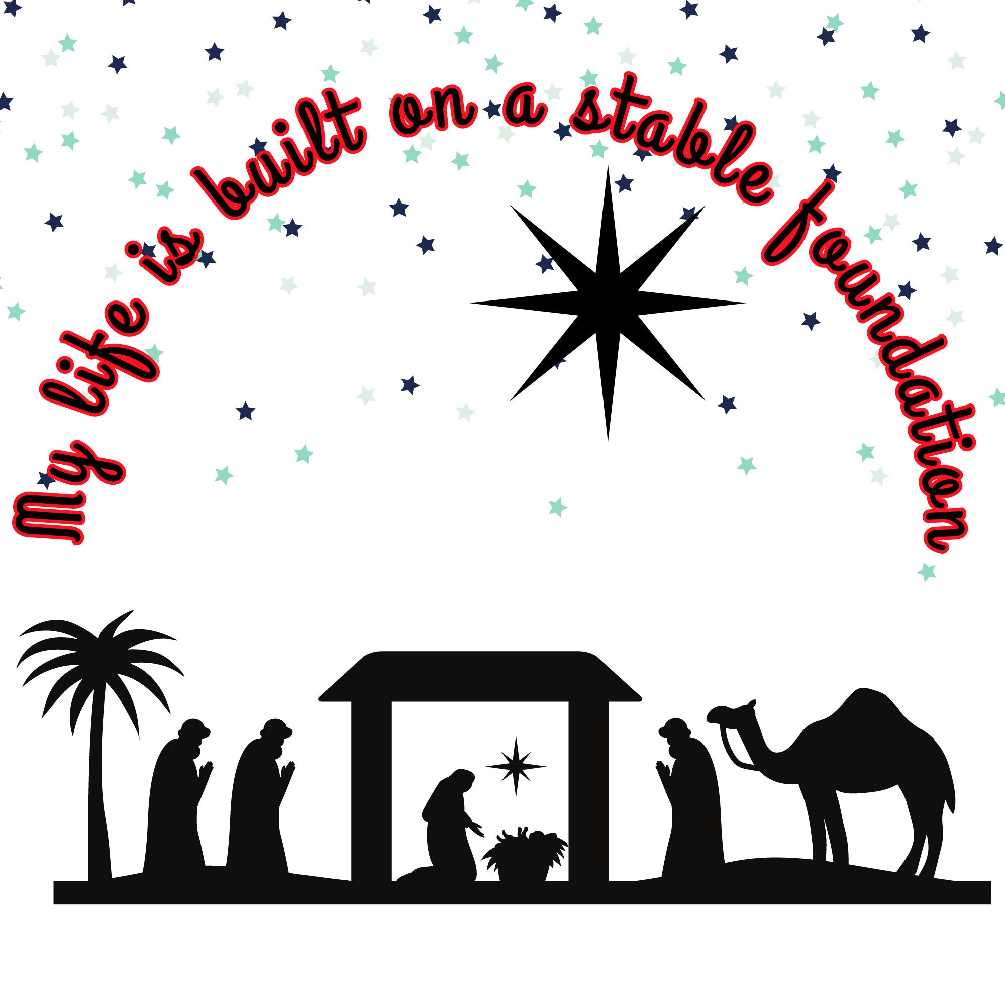 Nativity SVG, Manger Svg, Christmas SVG, , Nativity Scene File