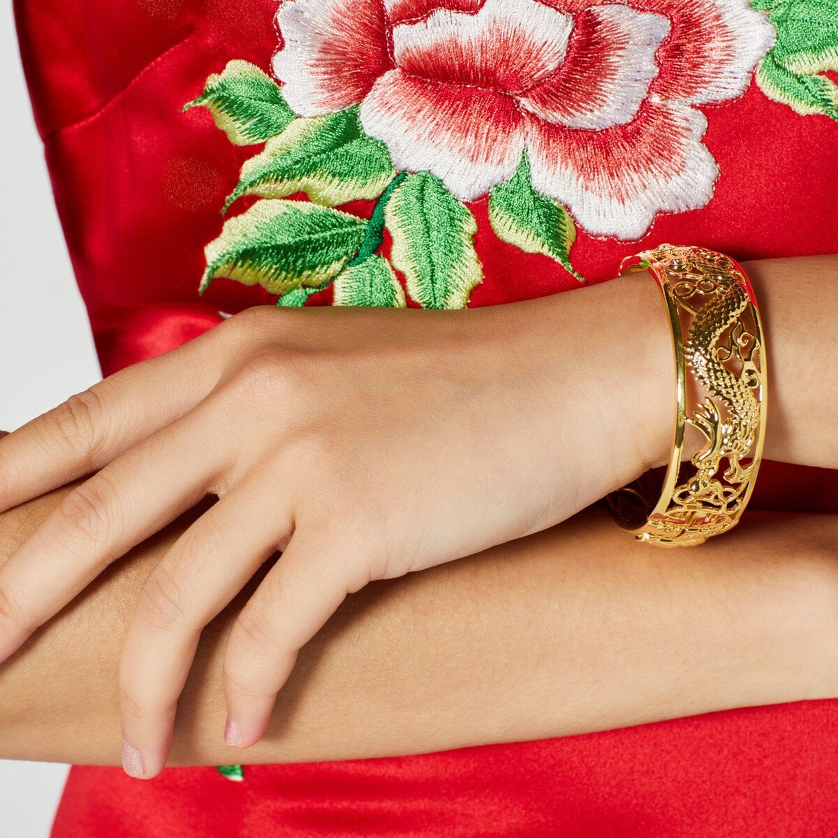Chinese Bridal Jewelry Chinese Wedding Bracelet Cheongsam Bracelet Traditional Chinese Gold Bracelet Dragon and Phoenix Bracelet - Etsy