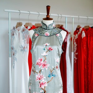 Custom Cheongsam | Modern Chinese Wedding Dress | Traditional Qipao | Silk Cheongsam Dress | Chinese Bridal Dress | Tea Ceremony Dress