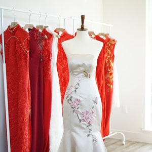 Custom Cheongsam | Modern Chinese Wedding Dress | Traditional Qipao | Silk Cheongsam Dress | Chinese Bridal Dress | Tea Ceremony Dress