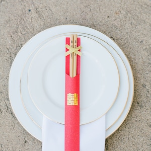Personalized Chopsticks | Custom Chopsticks with Free Pouch | Beautiful Chinese Wedding Favors Wooden Chopsticks | Party Favor Gift