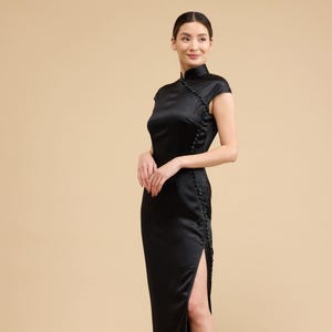 Modernes Cheongsam Kleid | Chinesisches Brautkleid | Weißes Qipao Kleid | Traditionelles Qipao Kleid | Teezeremonie Seidenkostüm