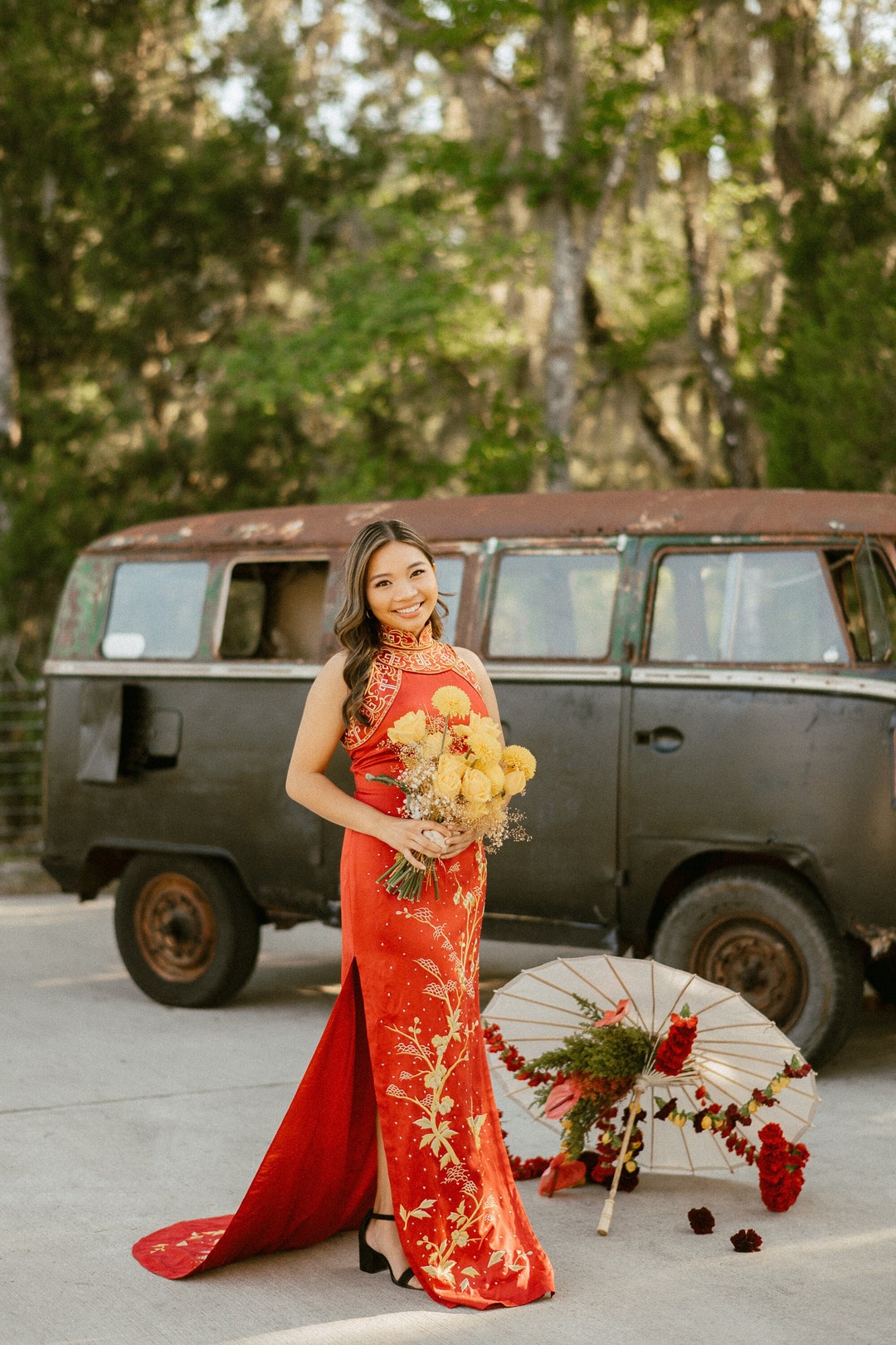 Cheongsam Wedding Dress Chinese Wedding Dress Custom Qipao Halter