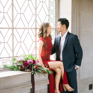 Custom Modern Red Cheongsam | Cheongsam Dress | Custom Qipao | Chinese Custom Dress | Chinese Wedding Dress | Qipao Dress Tea Ceremony