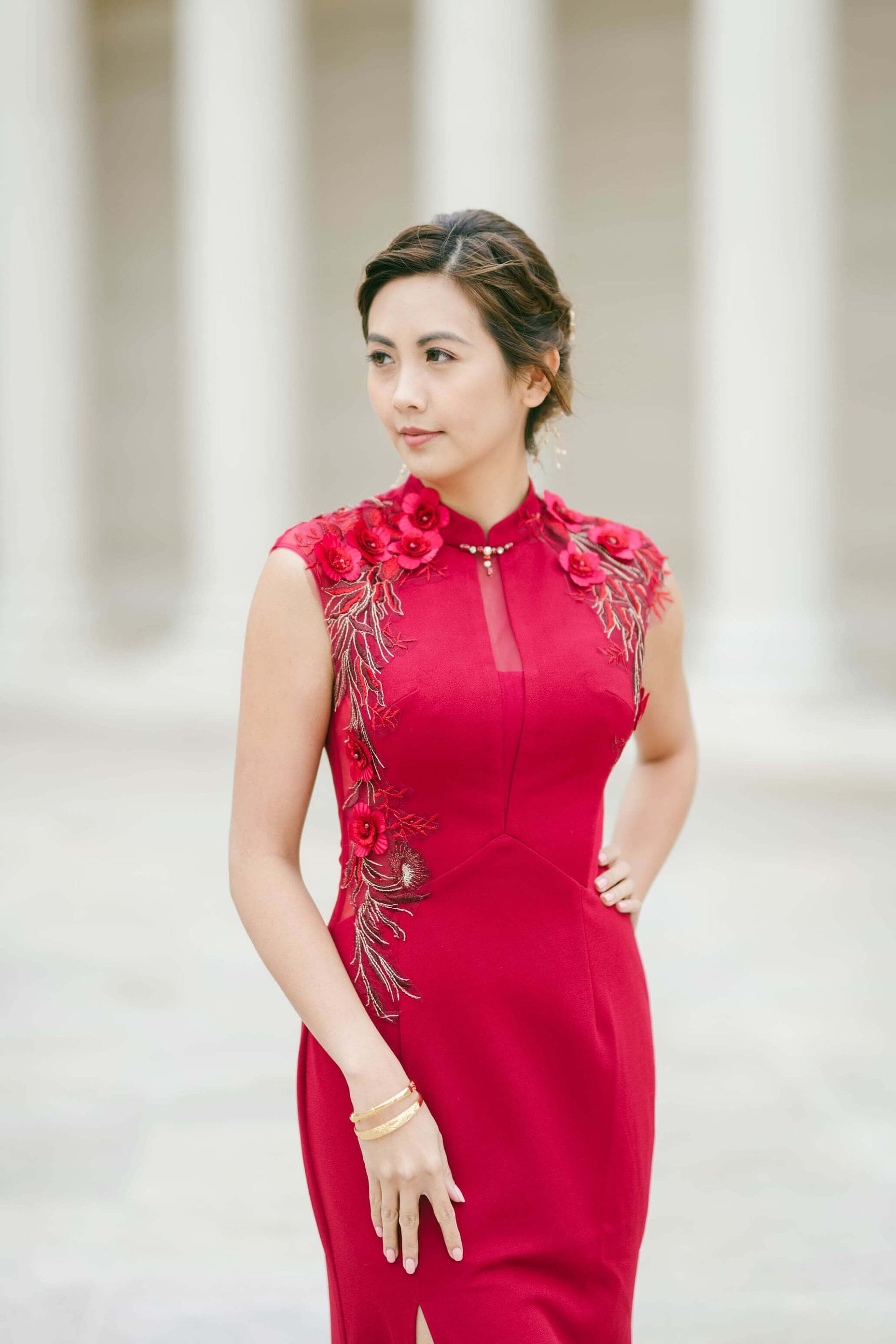 Modern Qipao Red Cheongsam Dress Modern ...