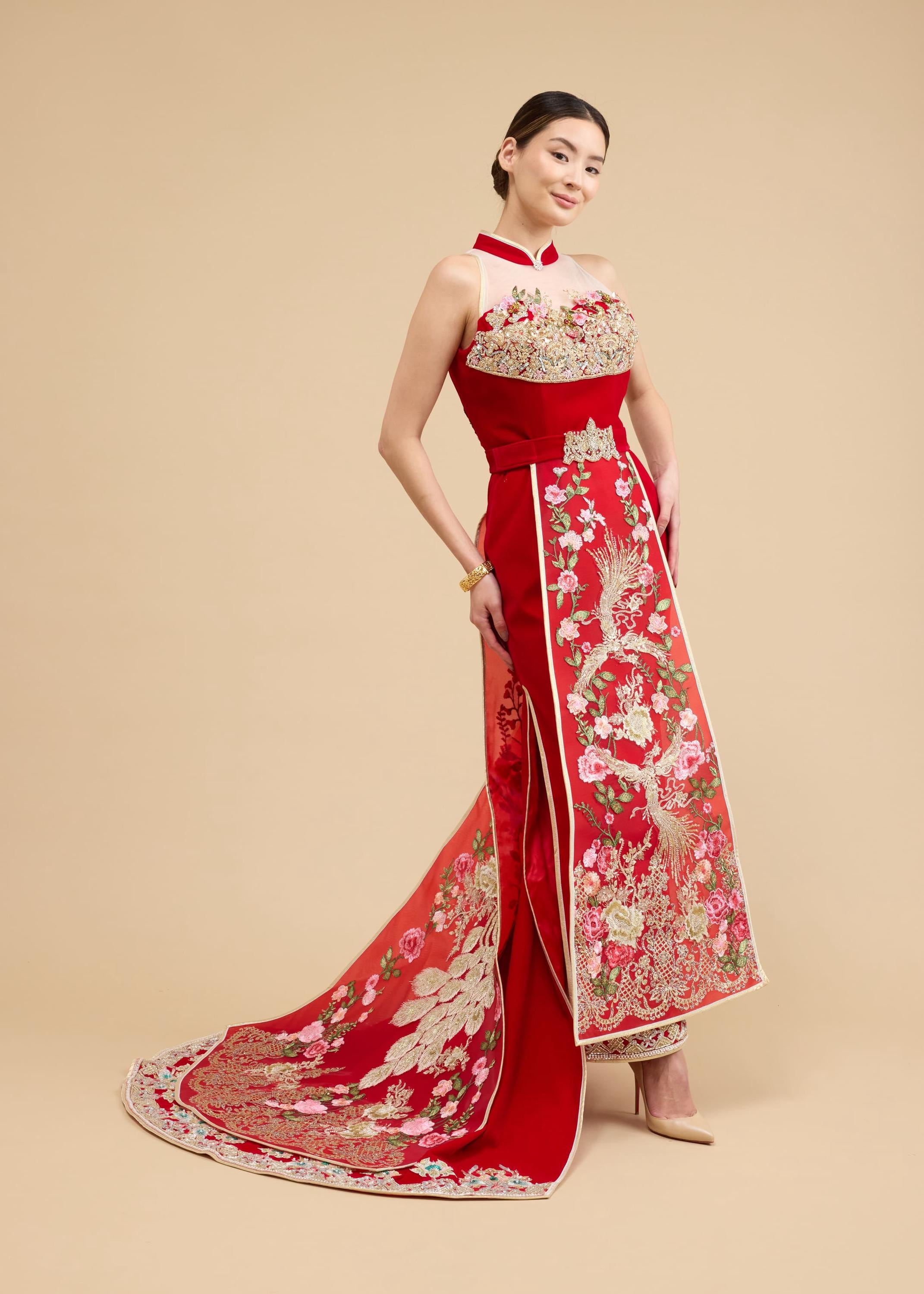 modern chinese traditional dress Traditional Red Chinese Dress Winter Modern Hanfu