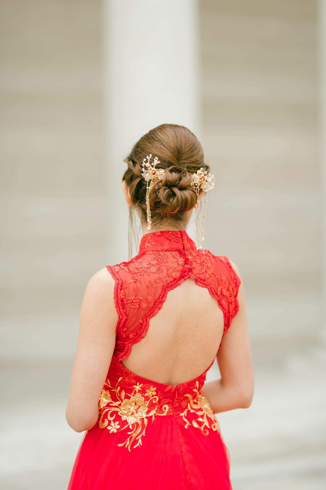 Chinese Wedding Hairpin Accessory | Chinese Bridal Hairclip