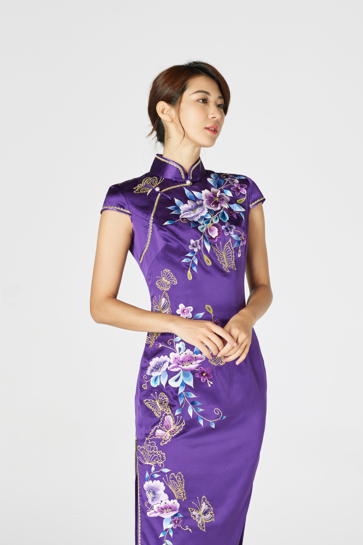 Floral Cheongsam Cheongsam Qipao Dress ...