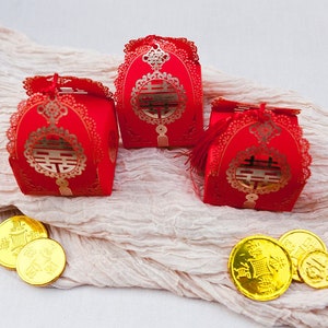 Chinese Wedding Favor Boxes | Double Happiness Gift Boxes