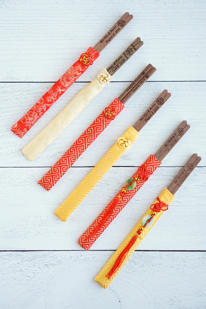 Beautiful Chinese Wedding Favors Personalized Chopsticks