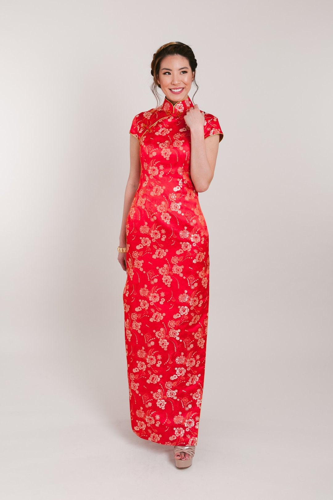 Custom Red Cheongsam Red Cheongsam ...