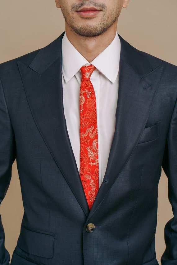 chinese dragon tie