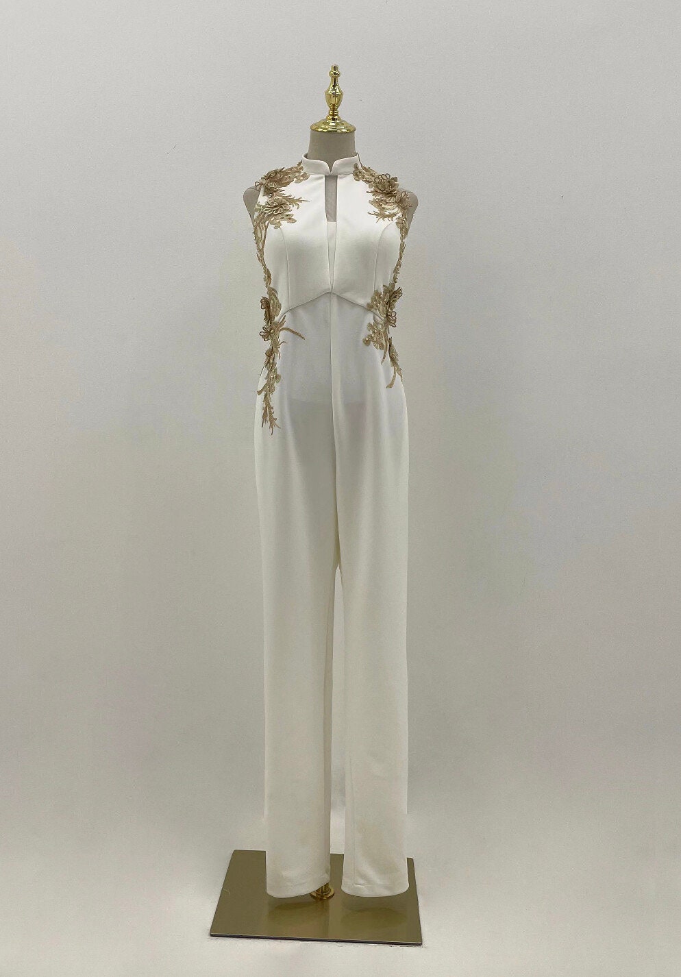 Buy White Gold Jumpsuit Online In India India