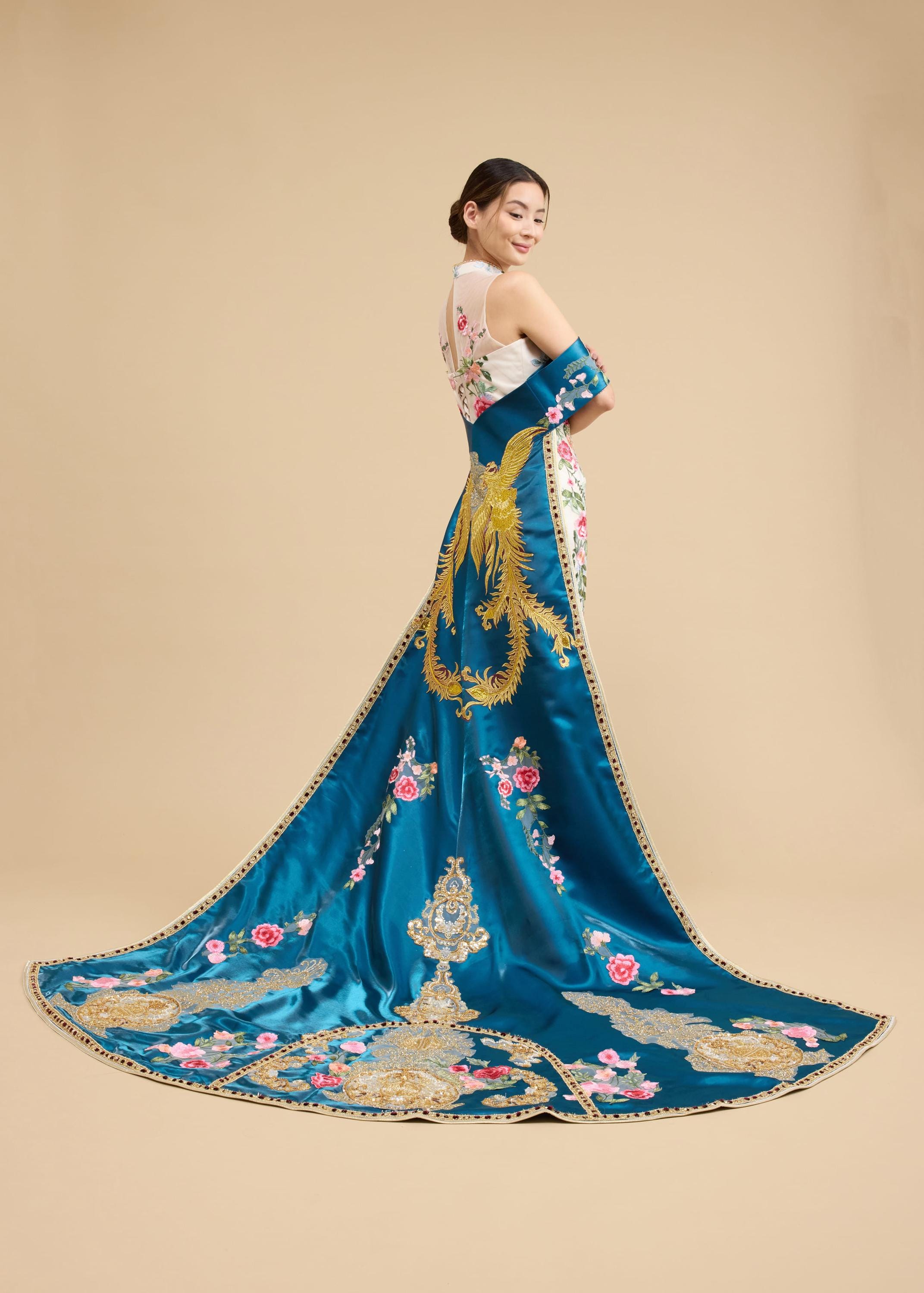 Chinese Wedding Dress | Modern Cheongsam | Ornate Indonesian Malaysian Wedding Dress | Custom Qipao | Chinese Tea Ceremony Bridal Dress
