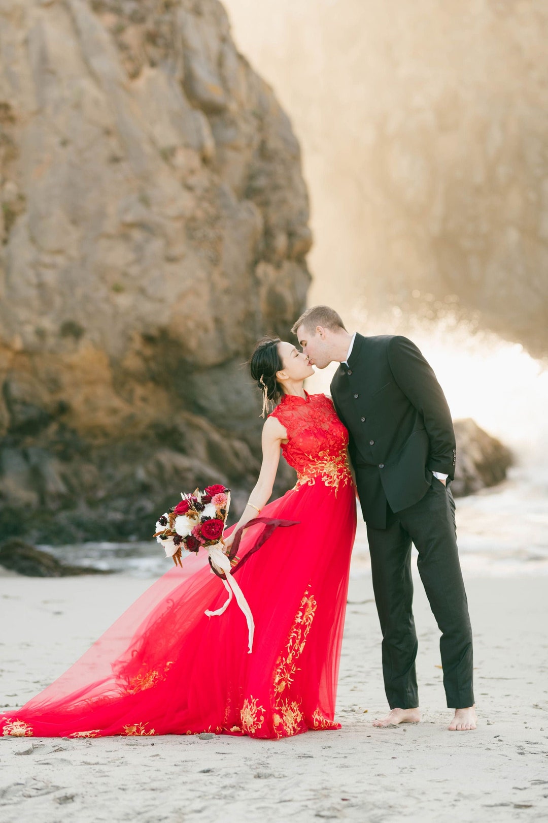 Chinese Wedding Dress Modern Qipao Red Cheongsam Wedding Dress — free download