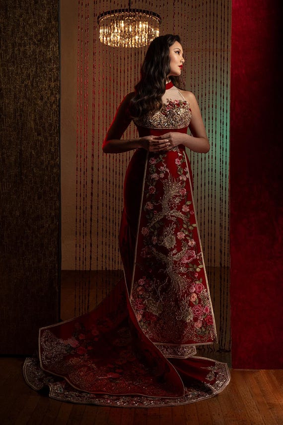 strapless open back dress JSK Full Set♥Ready to Ship♥Red Panda ♥Chinese Style Lolita Dress – nbsama main image 0