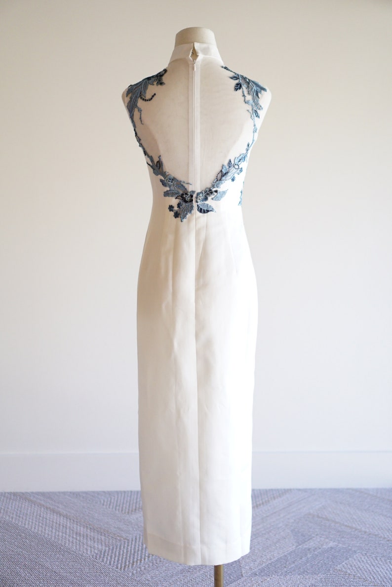 white wedding qipao