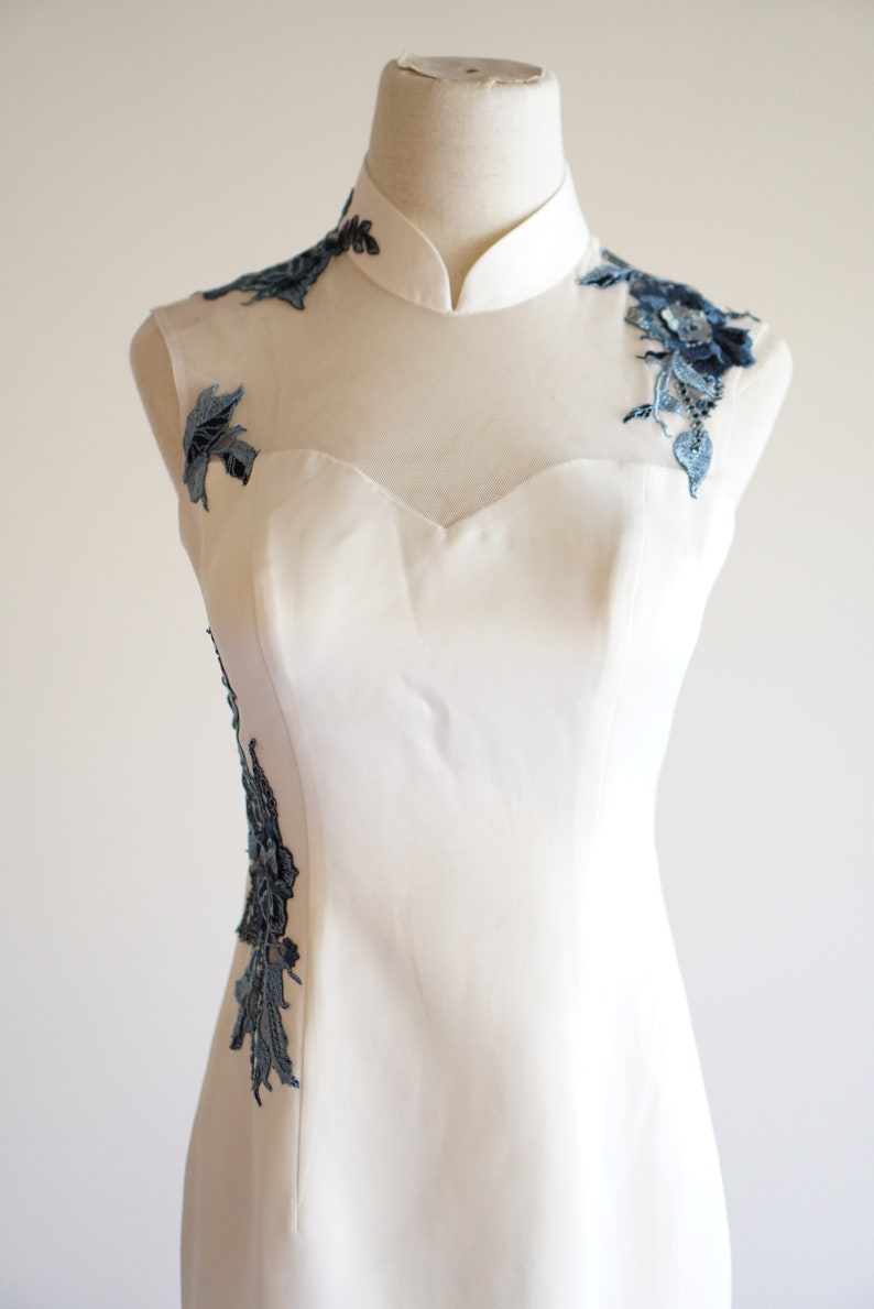 white wedding qipao