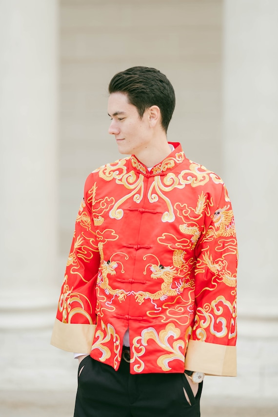 Chinese wedding outfit for groom sales