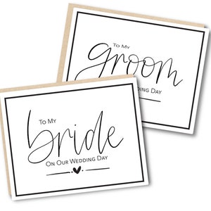 Cartes de mariée et de marié imprimables, carte pour le mariage, félicitations Grad, à ma mariée, à mon marié